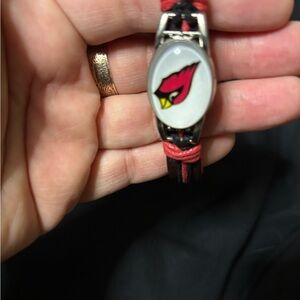 Red and Black Cardinals Bracelet Adjustable